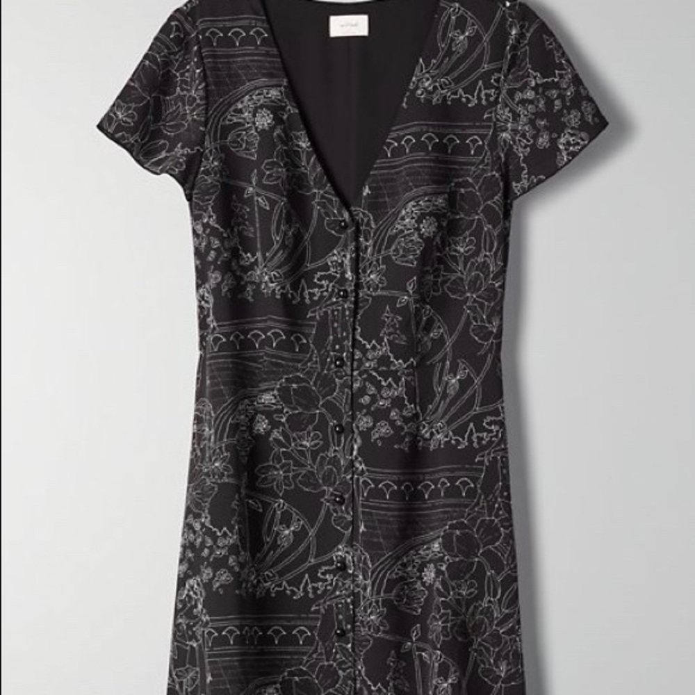 Aritzia black and white mini dress